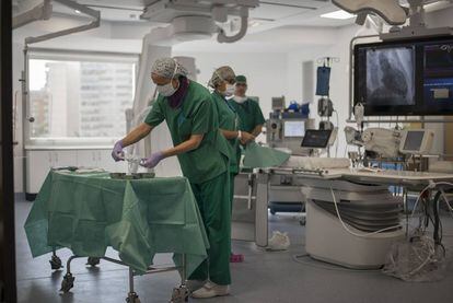 Uno de los quir&oacute;fanos del hospital Ram&oacute;n y Cajal, el pasado viernes.