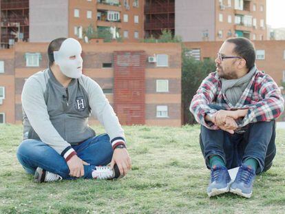 Flako y el director Elías León Siminiani.