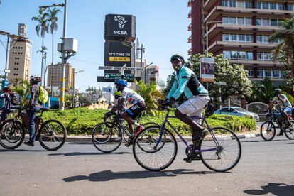 Ciclistas de Nairobi