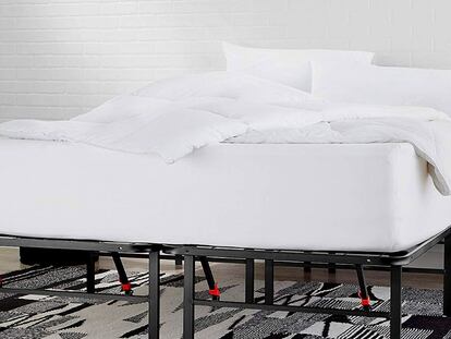 Esta base para cama plegable es ideal para mover fácilmente por la casa