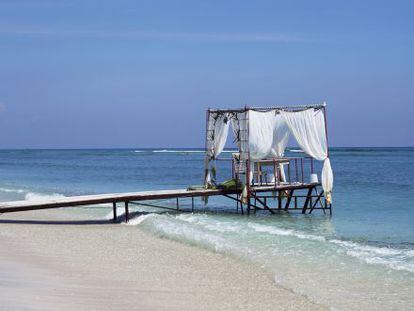 Playa en las islas Gili, en Indonesia.