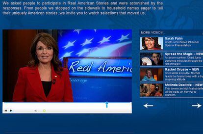 Imagen del debut de Sarah Palin en televisión.