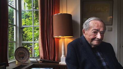 George Steiner en su casa de Cambridge (Reino Unido) en 2016.