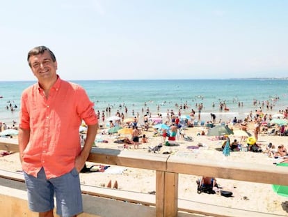 Jérôme Champagne, durante sus vacaciones en Salou.