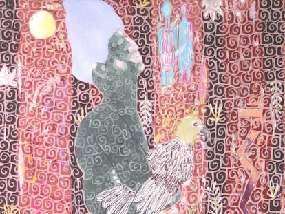 Obra 'The eagle man' (2017), de la galería Cécile Fakhoury de Abiyán en Costa de Marfil.