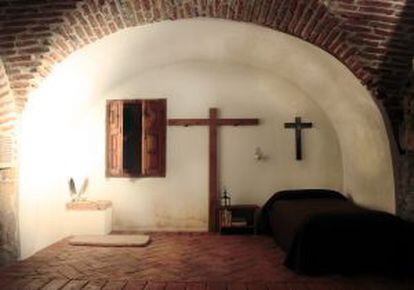 La celda de santa Teresa en el monasterio de la Encarnación, en Ávila.