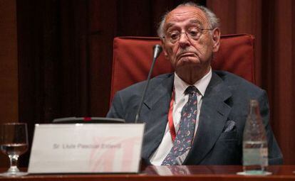 Luis Pascual Estivill, en su comparecencia ante la comisión del fraude fiscal.