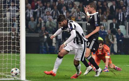 Morata marca el primer gol del Juventus contra el Madrid.