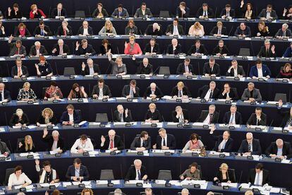 Miembros del Parlamento europeo, la semana pasada.