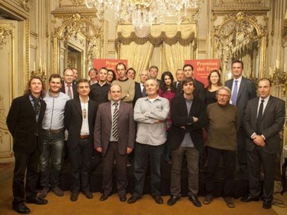 Ganadores y finalistas de los Premios del Tren 2012.