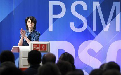 Pilar Sánchez Acera, en la sede del PSM.