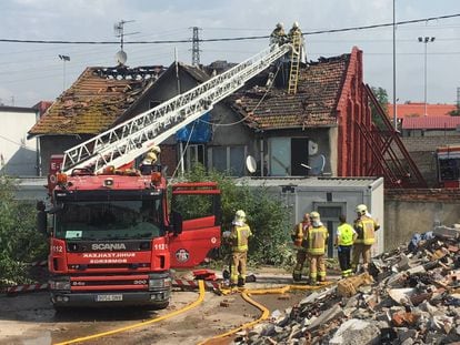 Edificio de Bilbao en el que se ha producido el incendio este s&aacute;bado.