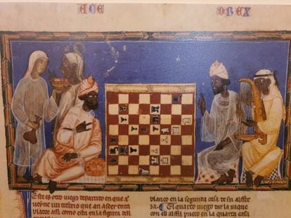 Lámina del 'Libro de xadrez, dados y tablas, de Alfonso X El Sabio (1283)