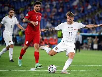 El italiano Ciro Immobile, en el partido contra Turquía.