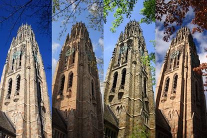 La Torre Harkness, en la Universidad de Yale, diseñada por James Gamble Rogers