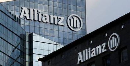 El logotipo de Allianz, en su torre de Par&iacute;s.