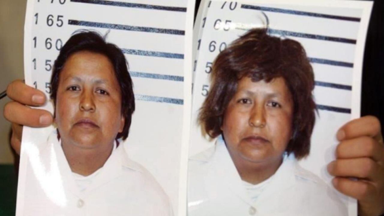 Dos fotografías de Araceli Vázquez tras su detención en 2004, en una captura de pantalla de un documental del Canal 14.