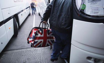 Salida de un autobús desde Sofía hacia Londres el día 2 de enero.
