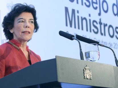 La ministra portavoz del Gobierno, Isabel Celaá