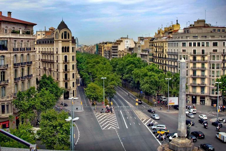 La plaza del Cinc d'Oros, en Barcelona.