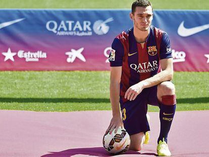 Vermaelen, en su presentación como jugador del Barcelona