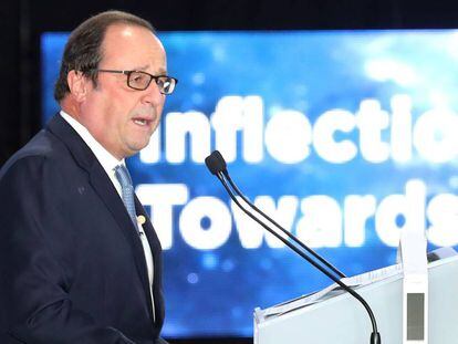 François Hollande interviene en un foro en Seúl (Corea del Sur), este martes.