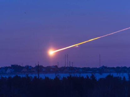 El meteorito de Cheli&aacute;binsk (Rusia), en 2013