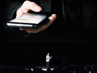 Imagen de la presentaci&oacute;n del Samsung Galaxy S7 en el Mobile World Congress (MWC) de Barcelona, el pasado febrero.