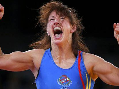 Maider Unda, tras lograr el bronce en Londres 2012.