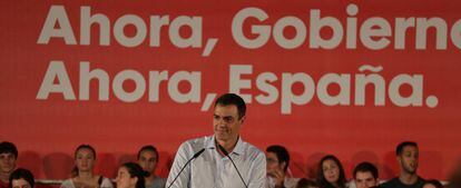 El líder del PSOE y presidente del Gobierno en funciones, Pedro Sánchez.