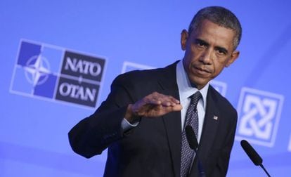 Obama el viernes en Gales, donde dijo que actuar&iacute;a &quot;pronto&quot; en inmigraci&oacute;n. 