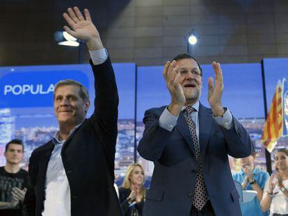 Alberto Fernández Díaz i Mariano Rajoy en un acte a Barcelona.