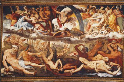 ‘La caída de los gigantes’ (1531-1533), fresco de Piero di Giovanni Bonaccorsi en Villa Doria Pamphili.