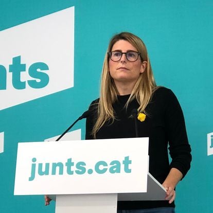 La vicepresidenta de Junts, Elsa Artadi, en rueda de prensa telemática
JUNTS
03/05/2021