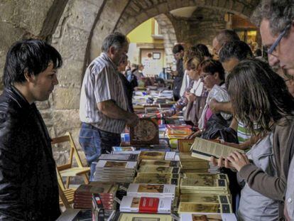 Aspecto de la primera edición del festival Liberisliber, en 2010, en Besalú.