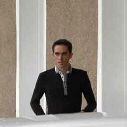 Alberto Contador, a su llegada este martes a un estudio de televisión para ser entrevistado