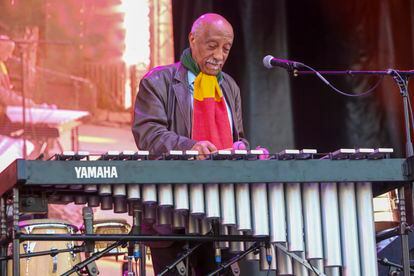 El músico etíope Mulatu Astatke, durante su concierto en el festival de jazz de San Sebastián.