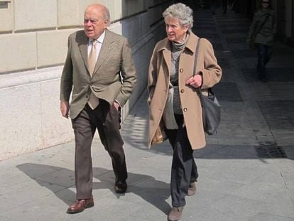 El expresidente de la Generalitat, Jordi Pujol, y su esposa, Marta Ferrusola.