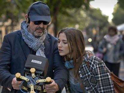 Alfonso Albacete y Ana Fern&aacute;ndez en el rodaje de &#039;Solo qu&iacute;mica&#039;.