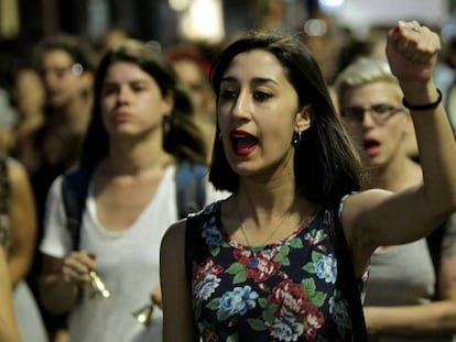 Protesta este febrero en Montevideo (Uruguay) contra los feminicidios.