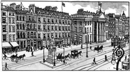 Una de las ilustraciones de su libro 'Dublinés'