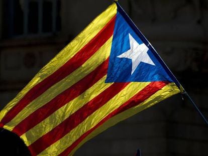 Una bandera independentista catalana.