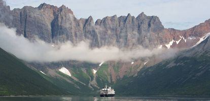 Un crucero de Silversea en Castle Bay, en Alaska.