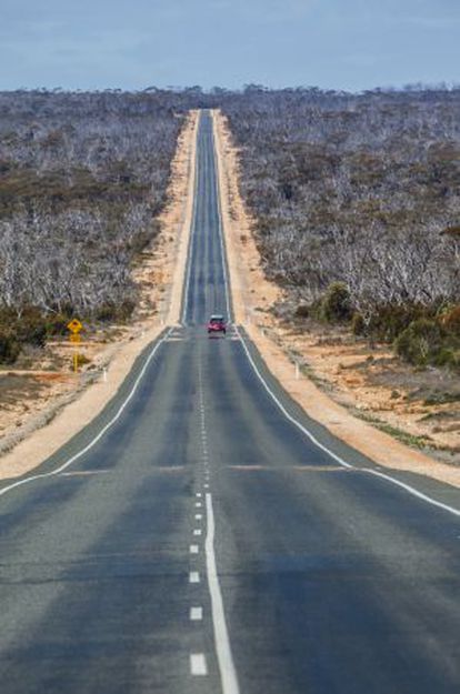 Una carretera en Eyre (Australia).
