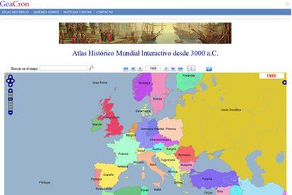 La geografía política de Europa en 1989 según el atlas interactivo de GeaCron