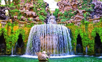 La fuente Oval de villa d’Este, en Tívoli (Italia).