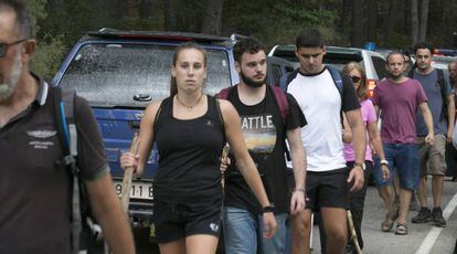 La hija de Blanca Fernández Ochoa participa en la búsqueda en Cercedilla. 