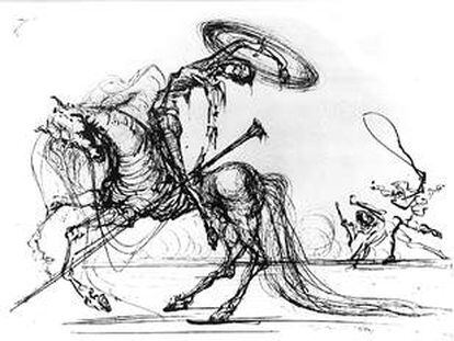 Ilustración de Salvador Dalí para una edición de <i>El Quijote.</i>
