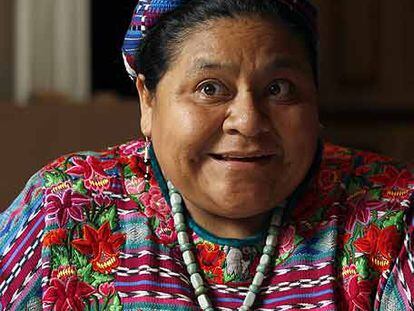 Rigoberta Menchú, ayer en Madrid durante la entrevista.