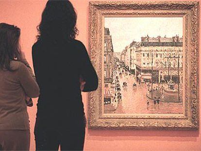 El cuadro de Pissarro <i>Rue Saint Honoré,</i> que se encuentra en el Museo Thyssen-Bornemisza.